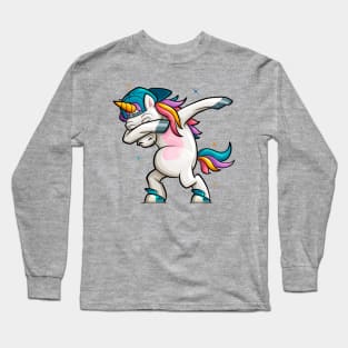 Dj Unicorn Dabbing Long Sleeve T-Shirt